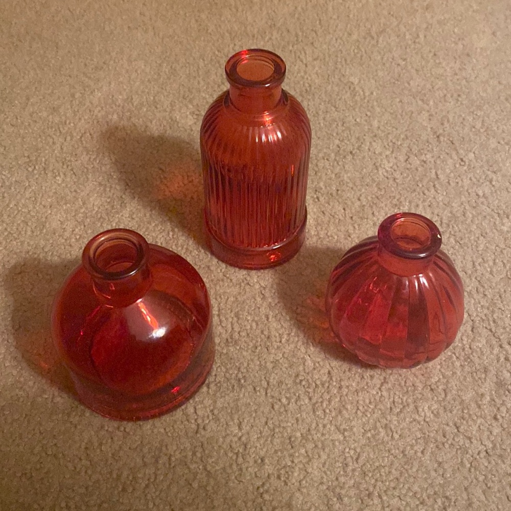 Red Glass Vintage Jars